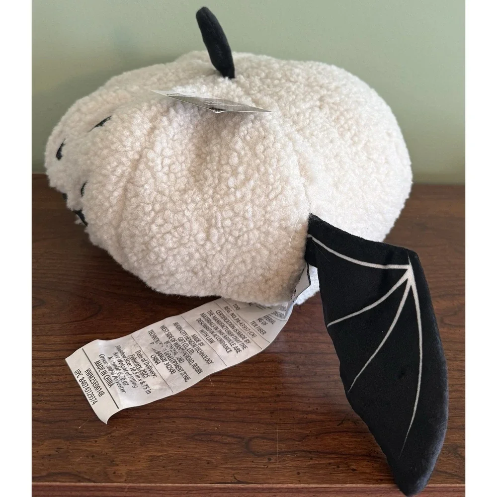 Fall‎ Halloween Bat Pumpkin Shaped w/ Bat Wings Decortive Pillow 11
